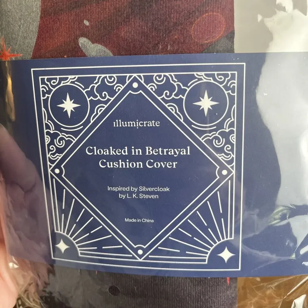illumicrate “Cloaked In Betrayal” Pillow Cover Silvercloak L.K. Steven Romantasy